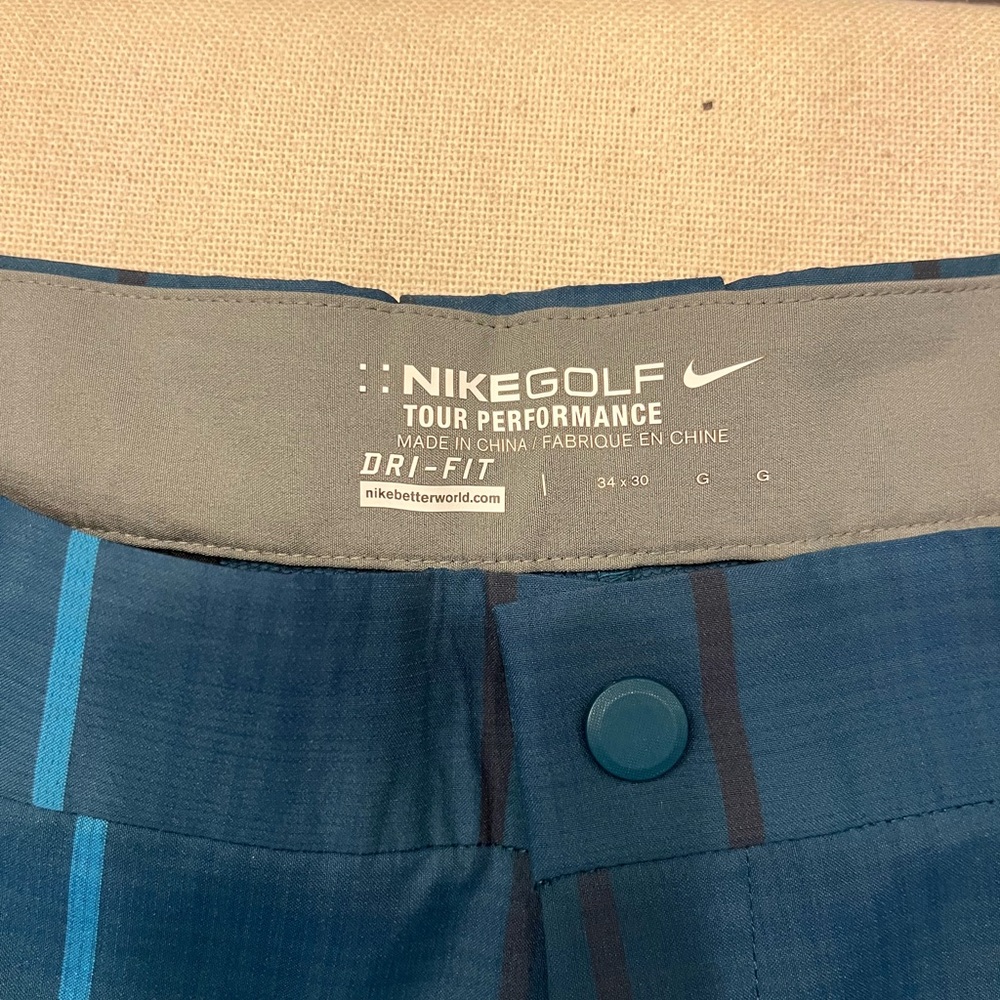 New Nike Golf Tour Performance Pants in Blue and Gray